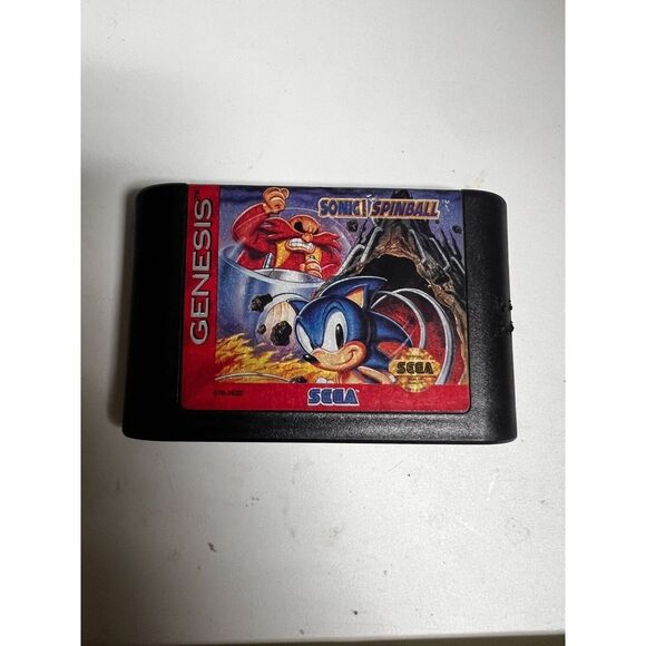 Video Game Sonic the Hedgehog Spinball Sega Genesis Cartridge Only BPZ-A - Picture 1 of 6